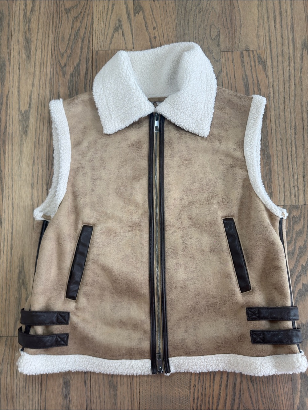 Wild Fable Sherpa-Lined Vest Jacket - Medium